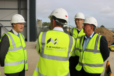 Sir David visits local construction company 